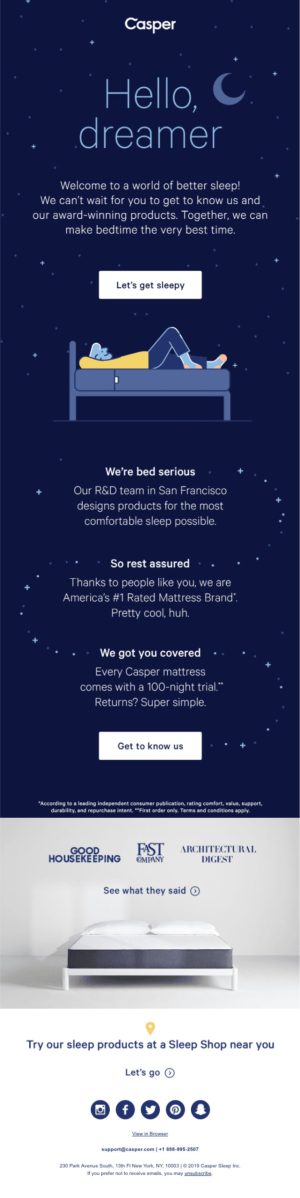 newsletter_strategie_beispiel_welcome_to_casper_e-mail-marketing_2022 newsletter_strategie_beispiel_welcome_to_casper_e-mail-marketing_2022